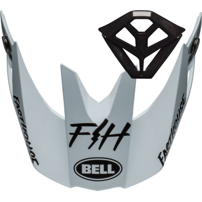 BELL Moto-10 Spherical Peak and Mouthpiece Kit - Fasthouse Mod Squad Gloss White/Black | Gear2win