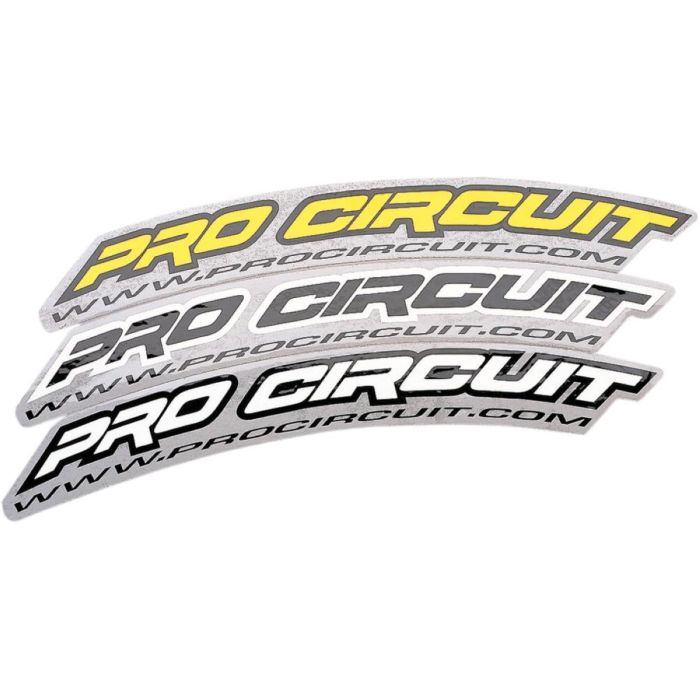 Pro Circuit - FRONT FENDER DECAL WWW.-WHT