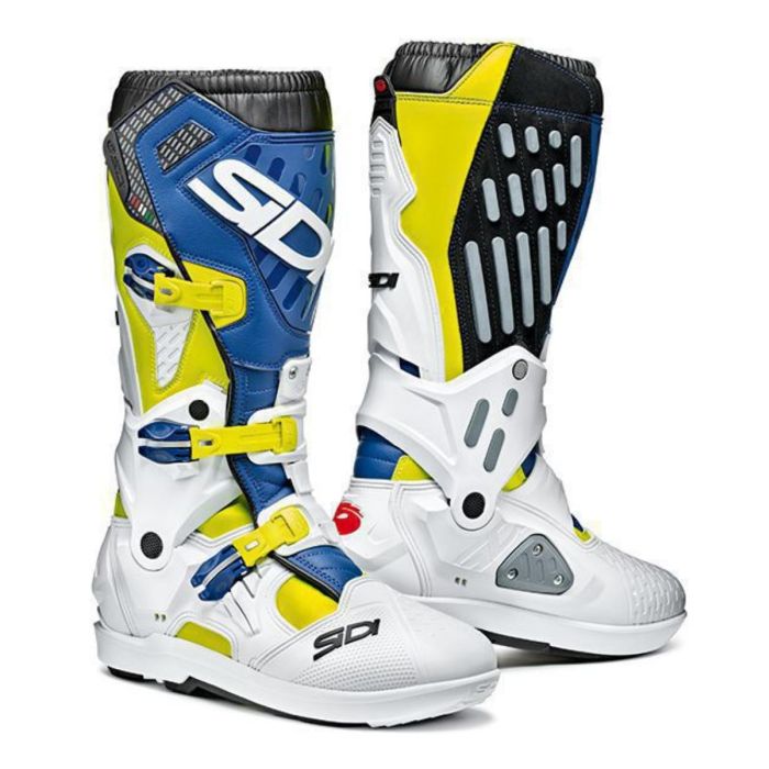 Sidi Atojo SRS Boots Yellow Fluo White Blue