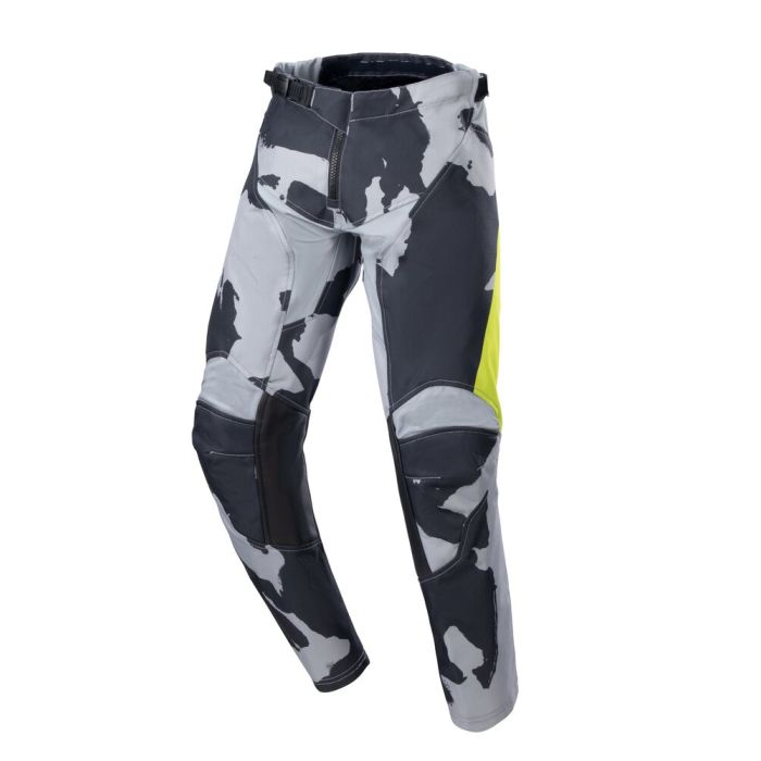Alpinestars Youth Racer Tactical Pants Cast Gray Camo Yellow Fluo