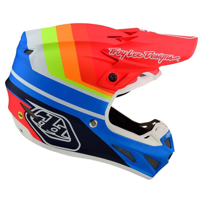 Troy Lee Designs SE4 Composite Helmet Mirage Blue Red