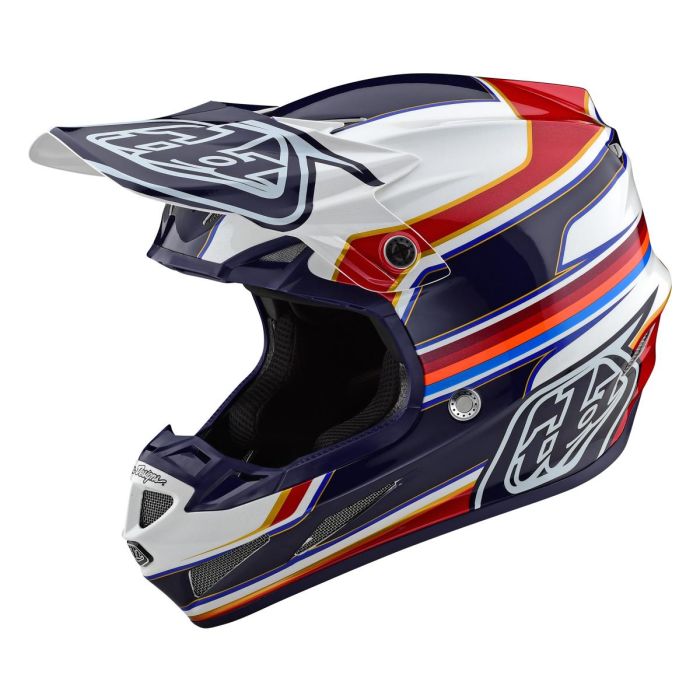 Troy Lee Designs SE4 Composite Speed Helmet White Red
