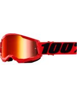 100% Goggle Strata 2 Youth Red Mirror Blue
