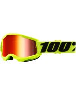 100% Goggle Strata 2 Youth Yellow Mirror Red