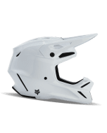 Fox V3 Rs Carbon Solid Helmet White