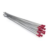 Kite Spokes & Nipples Kit 18" Rear Alumium Silver|Red
