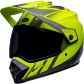 BELL Mx-9 Adventure Mips Helmet - Dash Hi-Viz Yellow/Gray