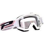 Progrip Goggles Offroad Race Line White 3201 Clear Lens