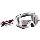 Progrip Goggles Offroad Race Line Silver 3201 Clear Lens