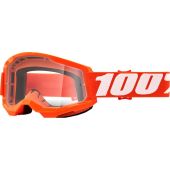 100% Goggle Strata 2 Orange Clear
