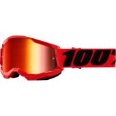 100% Goggle Strata 2 Youth Red Mirror Blue