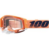 100% Goggle Racecraft 2 CORAL Clear