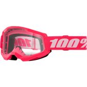 100% Goggle Strata 2 Pink Clear