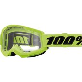 100% Goggle Strata 2 Junior Neon Yellow Clear