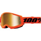 100% Goggle Strata 2 Junior Neon Orange Mirror Gold
