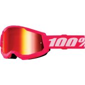 100% Goggle Strata 2 Junior Pink Mirror Red