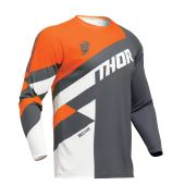 Thor Jersey Youth Sector Checker Charcoal/Orange