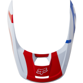 Fox V1 Helmet Visor Skew White Red Blue