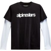 Alpinestars Tee Long Sleeve Knit Stack Black/White