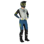 Fly Mx- Lite Grey-Teal-Yel. Fluo Gear Combo