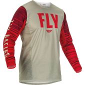 Fly Mx-Jersey Kinetic Wave Light Grey-Red