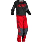 Fly Mx- Kinetic Youth Khaos Black/Red/Grey Gear Combo