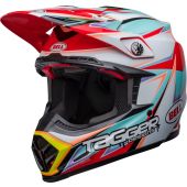 Bell Moto-9S Flex Tagger Edge Helmet - White/Aqua