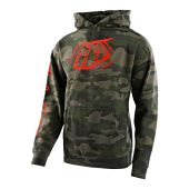 Troy Lee Designs Cropped Badge Pullover Hoodie Forest Camo Youth