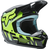 Fox Youth V1 Trice Helmet Teal,Fox Jeugd V1 Trice Crosshelm Petroleum,Fox Jeugd V1 Trice Motocross-Helm Petroleum | Gear2win