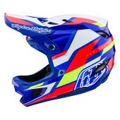 Troy Lee Designs D4 Composite Mips Helmet Omega White/Blue