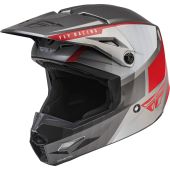 Fly Helmet Youth Ece Kinetic Drift Charcoal-Grey-Red