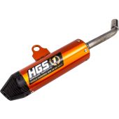HGS - KTM/HSQ SX/TC 85 18- SILENCER ALU ORANGE CARBON END CAP