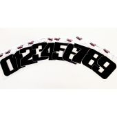 PRO FORCE AMA STYLE NUMBERS BLACK 10CM