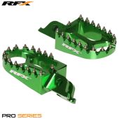 RFX Pro Footrests (Green) - Kawasaki KXF250/450