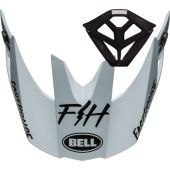 BELL Moto-10 Spherical Peak and Mouthpiece Kit - Fasthouse Mod Squad Gloss White/Black