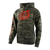 Troy Lee Designs Cropped Badge Pullover Hoodie Forest Camo