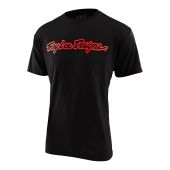 Troy Lee Designs Signature T-Shirt Black/Glo Red