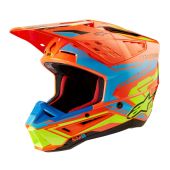 Alpinestars Helmet Sm5 Action 2 Orange/Cyan/Yellow