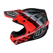 Troy Lee Designs Se4 Polyacrylite Mips Helmet Warped Glo Red