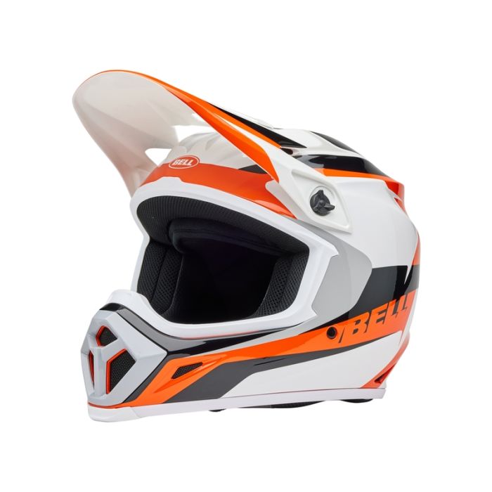 Bell Mx9 Mips Motocross Helmet Rift Gloss Orange/White