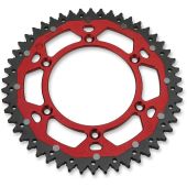 REAR SPROCKET / 48 TEETH / 520 PITCH / RED/NATURAL /STEEL