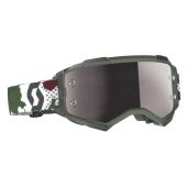 Scott Fury Goggle Camo Edition Dark Green Silver Chrome Works