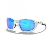 Oakley Sunglasses Plazma Matte White  - Prizm Sapphire lens