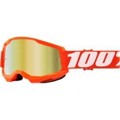 100% Goggle Strata 2 Orange Mirror Gold