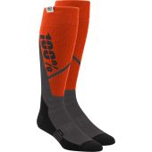100% Socks Torque Orange/Charcoal