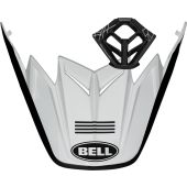 BELL Moto-9 Off-Road Peak and Mouthpiece Kit - Fasthouse 4-Stripes Matte White/Black