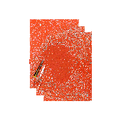 BLACKBIRD COLOURED CRYSTALL SHEETS WITH HOLES 47X33 CM 3PK FLUO ORANGE