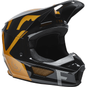 Fox Youth V1 Skew Helmet Black Gold,Fox Jeugd V1 Skew Crosshelm Zwart Goud,Fox Jeugd V1 Skew Motocross-Helm Schwarz Gold | Gear2win