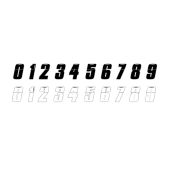 INSIGHT RACING NUMBERS 10 CM - WHITE (PACK OF 10)