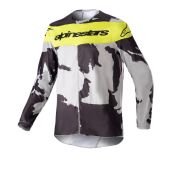 Alpinestars Youth Racer Tactical Jersey Cast Gray Camo Yellow Fluo
